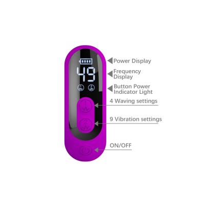 Лиловый вибромассажёр-кролик со стимуляцией точки G Yalanda - 23,9 см.