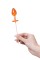 Оранжевый леденец в форме анальной пробки со вкусом амаретто - 29 гр.