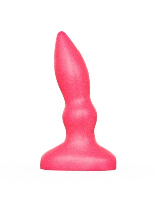 Розовая гелевая пробочка с каплевидным кончиком - 10 см.