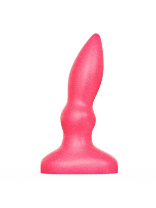 Розовая гелевая пробочка с каплевидным кончиком - 10 см.