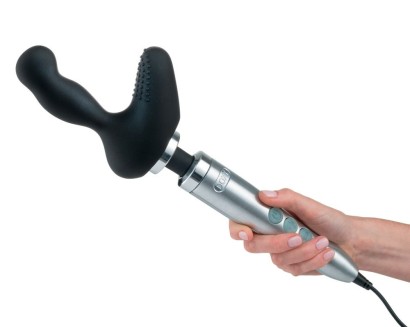 Черная насадка на вибратор Doxy для массажа простаты Prostate Massager