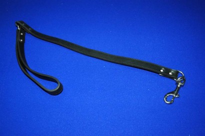 Подшитый кожаный поводок  Привязь любви-2  - 75 см.