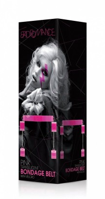 Розовый ошейник c наручниками 