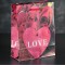 Подарочный пакет Love с розочками и сердечками - 23 х 18 см.