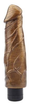 Золотистый вибратор-реалистик Pat McCock - 23,5 см.