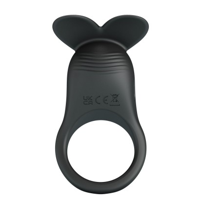 Черное перезаряжаемое виброкольцо Carlton