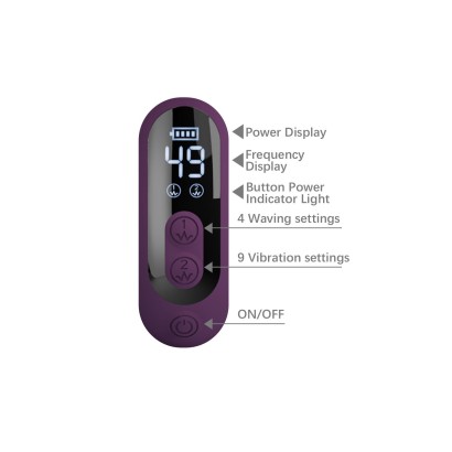 Фиолетовый вибромассажёр-кролик Dee - 23,9 см.