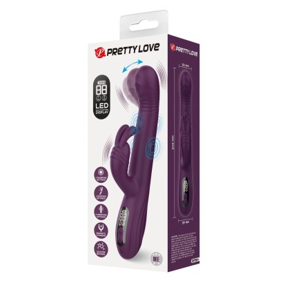 Фиолетовый вибромассажёр-кролик Dee - 23,9 см.