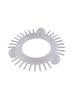 Эластичное эрекционное кольцо с 3 шариками и шипами