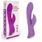 Фиолетовый вибромассажер-кролик 5  Silicone Ripple Passion - 19,1 см.
