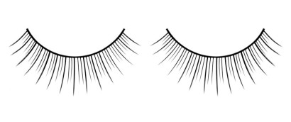 Черные ресницы с двумя уровнями длины