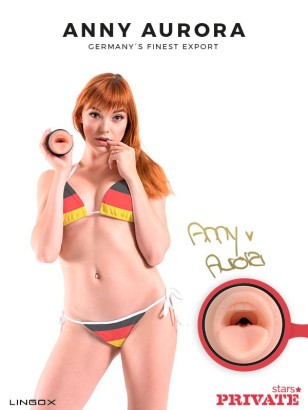 Мастурбатор-ротик Private Anny Aurora Mouth в тубе с хвостиком для массажа простаты