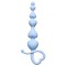 Голубая анальная цепочка Begginers Beads - 18 см.