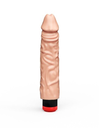 Гелевый вибромассажёр с крупной головкой - 19,5 см.