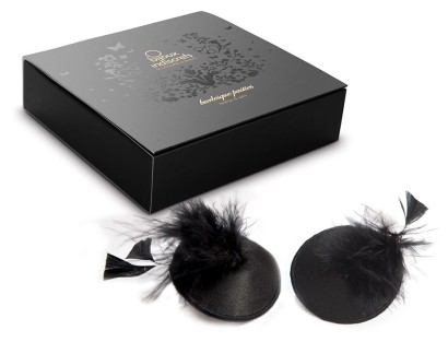 Наклейки на грудь Burlesque Pasties Feather Bijoux