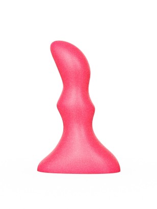 Розовый массажёр простаты - 10 см.