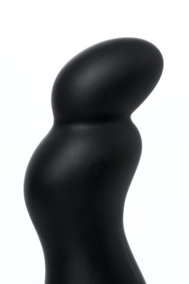 Чёрная анальная втулка G Point D-PENG с пультом - 12,3 см.