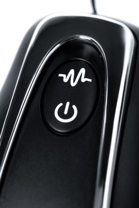 Чёрная анальная втулка G Point D-PENG с пультом - 12,3 см.