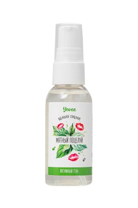 Съедобная гель-смазка Yovee «Мятный поцелуй» с Д-пантенолом и вкусом мяты - 50 мл.