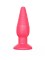 Розовая анальная втулка с рёбрышками - 14 см.