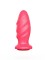 Розовая анальная пробка с рельефом - 12,9 см.