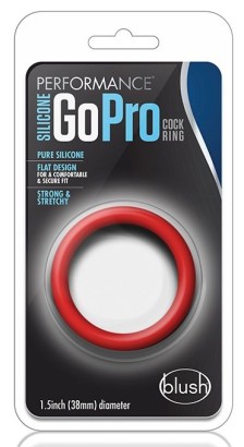 Красное эрекционное кольцо Silicone Go Pro Cock Ring 
