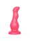 Гелевый розовый массажёр простаты без вибрации - 13,5 см.