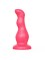 Гелевый розовый массажёр простаты без вибрации - 13,5 см.