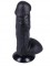 Черный фаллоимитатор-реалистик на присоске №5 - 16 см.