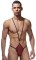 Мужское боди на лямках с открытыми ягодицами