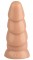 Телесная рельефная анальная втулка - 18,5 см.