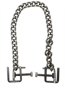 Серебристые винтовые зажимы для груди