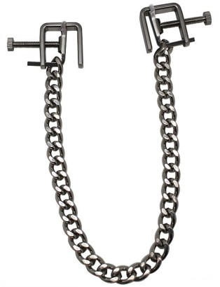 Серебристые винтовые зажимы для груди