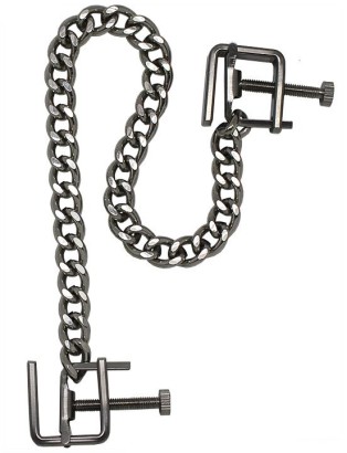 Серебристые винтовые зажимы для груди