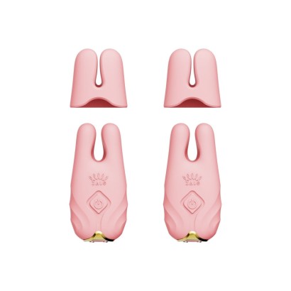 Розовые виброзажимы на соски Nave
