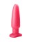 Гладкий розовый анальный плаг - 18,5 см.