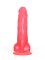 Двойной розовый фаллоимитатор на присоске - 15 см.