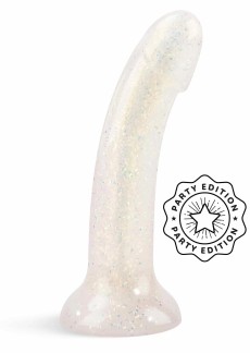 Фаллоимитатор из жидкого силикона с блестками Dildolls Extravaganza