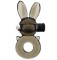 Дымчатое эрекционное кольцо-заяц с вибрацией 