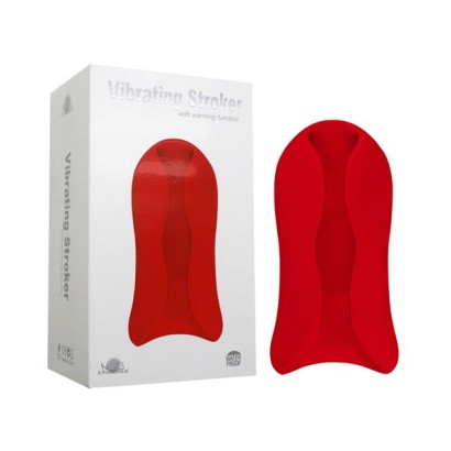 Красный вибромастурбатор Vibrating Stroker