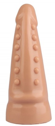 Телесная анальная втулка с шипиками - 21 см.
