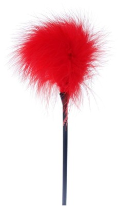 Красная пуховка для любовных игр - 28 см.