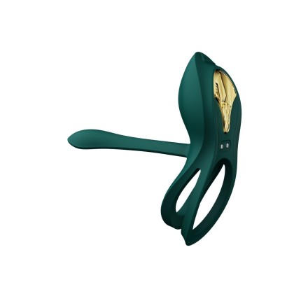 Зеленое эрекционное виброкольцо Bayek с пультом ДУ