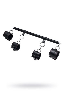 Черная распорка с 4 манжетами для рук и ног