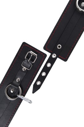 Черная распорка с 4 манжетами для рук и ног