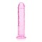 Розовый фаллоимитатор Crystal Clear на присоске - 22 см.