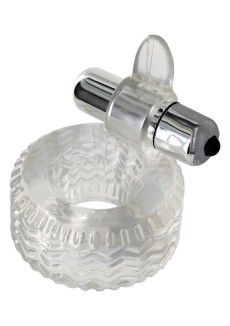 Прозрачное кольцо на пенис с вибрацией POWER HARDWARE C-RING