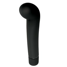Чёрный вибростимулятор для G-точки G-PLEASURE STYM SILICONE - 12,5 см.