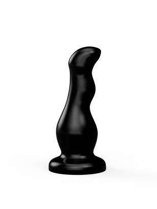Чёрный анальный стимулятор для массажа простаты - 13,5 см.