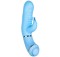 Голубой вибратор с клиторальным отростком SEE YOU SPOT ON